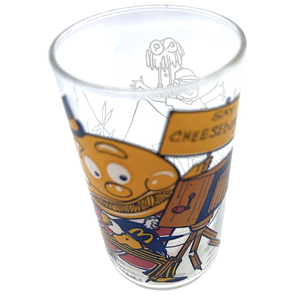 McDonalds Vintage 1977 McDonaldland Mayor McCheese 16oz Drinking Glass - Picture 2 of 5
